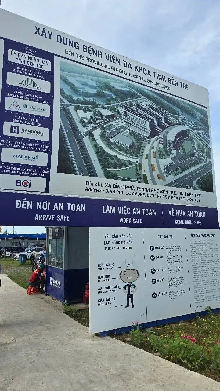Tại dự án bệnh viện Bến Tre